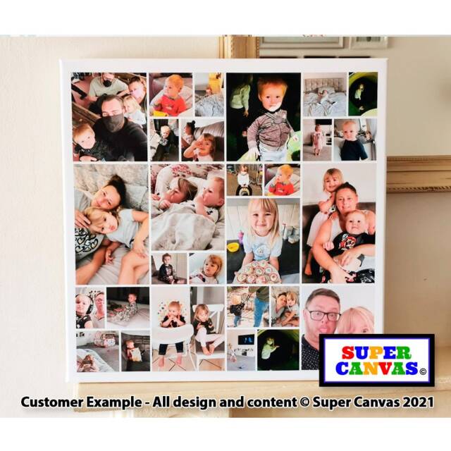28 Photo Multi Picture Family Holiday Baby Wedding Photography Portrait Collage Wall Art Framed Canvas Print Birthday Gift - image 1