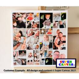 28 Photo Multi Picture Family Holiday Baby Wedding Photography Portrait Collage Wall Art Framed Canvas Print Birthday Gift - thumbnail 1