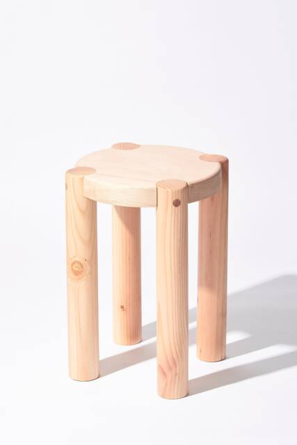 Handmade Douglas Fir Wood Stool Scandinavian Plant Stand Or Seating - image 1