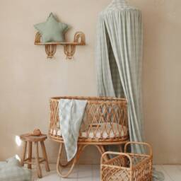 Mint Checkered Muslin Duvet & Pillow Set Kids Bedding - thumbnail 4