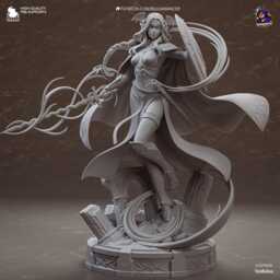 Crestbound Saint - Immaculate One Crest Bearer Silver Seiros Resin Figure 16K - thumbnail 4