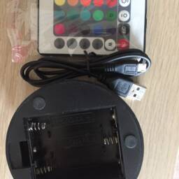 3 Circles Led Lamp, Personalized 3D Illusion , 15 Colors Changing Led Lamp With Remote Controller Handmade Products Etched in UK - thumbnail 4