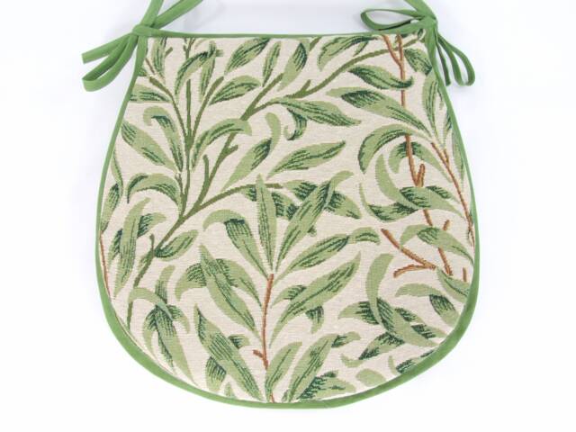 William Morris - Willow Bough Sage Tapestry D-Shaped Seat Pads For Kitchen/Patio/Dining/Garden - image 1
