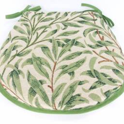 William Morris - Willow Bough Sage Tapestry D-Shaped Seat Pads For Kitchen/Patio/Dining/Garden - thumbnail 2