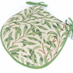 William Morris - Willow Bough Sage Tapestry D-Shaped Seat Pads For Kitchen/Patio/Dining/Garden - thumbnail 3