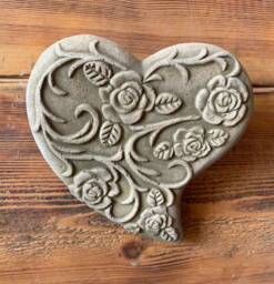stone Garden Love Heart Wall Plaque Detailed Hanging Ornament - thumbnail 1