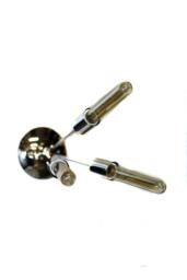 Modern Vintage Sputnik 3 Arm Ceiling Semi Flush Mount/Wall Sconce Light Fixture - Edison Bare Bulb All Chrome - thumbnail 2