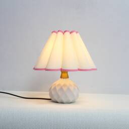 Handmade Beige Fabric Lampshade Ceramic Table Lamp-6# - thumbnail 4