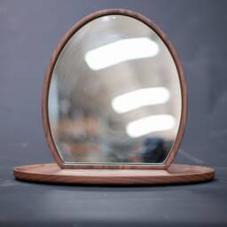 Vanity Mirror, Table Mirror in Oak Or Walnut - thumbnail 3