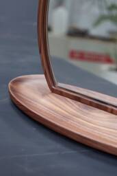 Vanity Mirror, Table Mirror in Oak Or Walnut - thumbnail 1