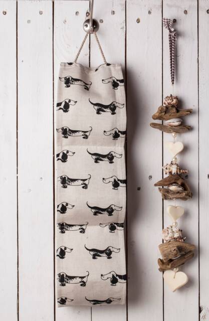 Linen Toilet Paper Holder, Dachshund Design, Dogs Pattern, Gift For Dogs Lovers, Christmas Gift, A Hunter - image 1