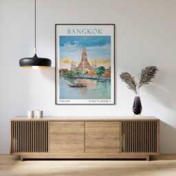 Bangkok Travel Print, Poster, Asian Southeast Asia Decor, Thailand Wall Art, Home Decor - thumbnail 3