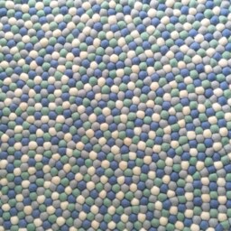 Nursery Rug - Little Boy Blue Free Shipping Felt Ball Decor Play Mat Wool Pom - thumbnail 2
