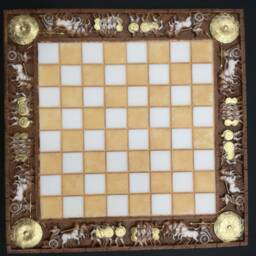 Chess Board Alabaster Set Ancient Greece Themed Chessboard 35x35 - thumbnail 3