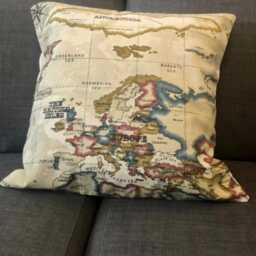 Vintage Map Cushion Covers - Various Styles Travel Decor - 40x40cm - thumbnail 3
