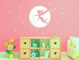 Fairy Wall Sticker, Wall Stickers, Decal, Girls Room Decor, Nursery Moon Gift