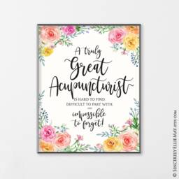 Acupuncturists Appreciation Goodbye Gifts - Wall Art Printable With Acupuncture Quote, A Truly Great Acupuncturist Is Hard To Find 40189 - thumbnail 2