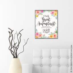 Acupuncturists Appreciation Goodbye Gifts - Wall Art Printable With Acupuncture Quote, A Truly Great Acupuncturist Is Hard To Find 40189 - thumbnail 3