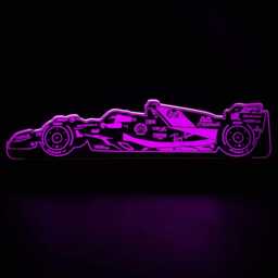 F1 Ferrari Lewis Hamilton Led Lamp, Gift - Personalised Merch For Formula 1 Fan, Him, Dad, Night Light Rgb - thumbnail 4