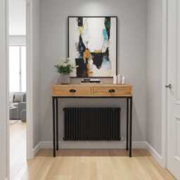 Oak Console Table With Drawers Handmade Slim Entryway