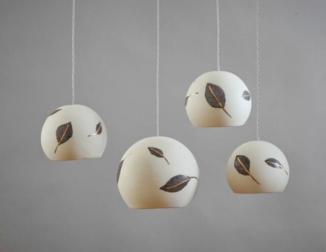 Lighting Chandelier. Pendant Lights. 4 Hanging Ceiling Light. Porcelain Lighting. Cluster Pendants. Fixture - image 1