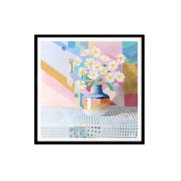 Delightful Daisy's, Flower Vase Print, Daisy Art, Colourful Flower Painting, Abstract Flower, Modern Wall Art Nature, Decor - thumbnail 3