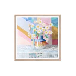 Delightful Daisy's, Flower Vase Print, Daisy Art, Colourful Flower Painting, Abstract Flower, Modern Wall Art Nature, Decor - thumbnail 2
