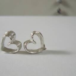 sterling Silver Heart Sculpture Handmade Pocket Memento - thumbnail 2