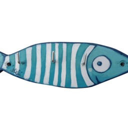 striped Sardine Key Hanger in Painted Wood - thumbnail 3