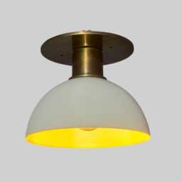 Flush Mount Ceiling Light - Modern Raw Brass Kitchen Vanity Minimalist Bathroom Lighting Fixture - thumbnail 2