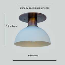 Flush Mount Ceiling Light - Modern Raw Brass Kitchen Vanity Minimalist Bathroom Lighting Fixture