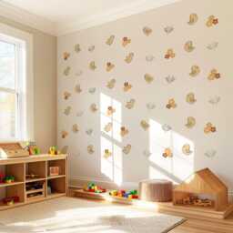 Bird Nursery Wall Decals Boho Stickers Neutral Decor, Floral Decals, Woodland Art, Peel & Stick - thumbnail 2