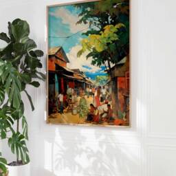 Philippines Travel Print, Vintage Filipino Floral Poster, Southeast Asian Art, Folk Art Tropical Wall Sea A1/A2/A3/A4 - thumbnail 3