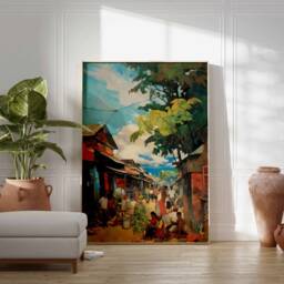 Philippines Travel Print, Vintage Filipino Floral Poster, Southeast Asian Art, Folk Art Tropical Wall Sea A1/A2/A3/A4 - thumbnail 2