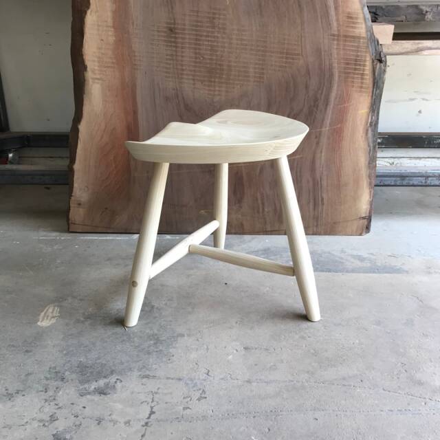 3 Legs Stool in Bleached Ash - image 1