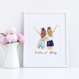 Confetti Ears - Fashion Illustration Print Art - Fashion Sketch Print- Home Decor By Melsy's Illustration's - thumbnail 1