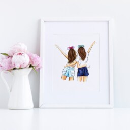 Confetti Ears - Fashion Illustration Print Art - Fashion Sketch Print- Home Decor By Melsy's Illustration's - thumbnail 2