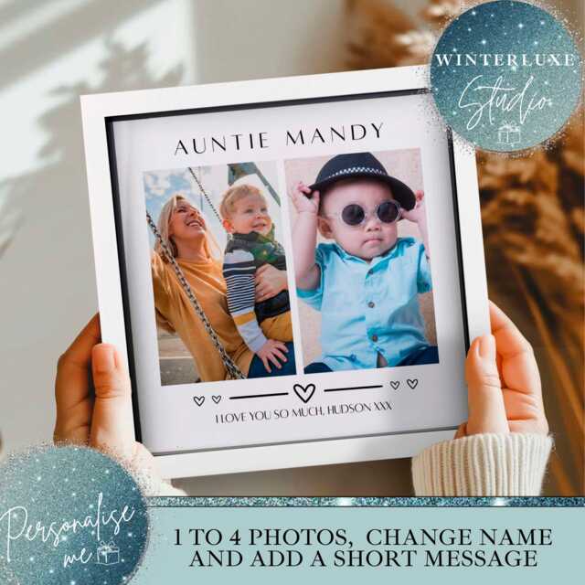Auntie Photo Frame, Aunt, Personalised Aunt Gift, Framed Print, Christmas Gift For Her - image 1