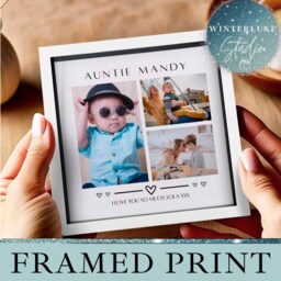 Auntie Photo Frame, Aunt, Personalised Aunt Gift, Framed Print, Christmas Gift For Her - thumbnail 2