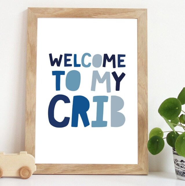 Welcome To My Crib Print, Boys Nursery Prints, Wall Art, Decor, Bedroom Baby Boy Gift - image 1