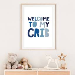 Welcome To My Crib Print, Boys Nursery Prints, Wall Art, Decor, Bedroom Baby Boy Gift - thumbnail 3