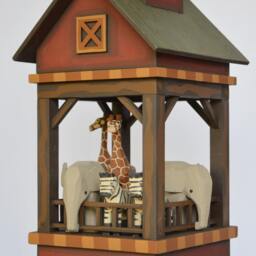 Wooden Noah's Ark Ship's Tower Clock - thumbnail 2
