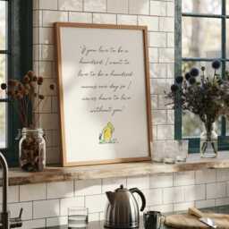Winnie The Pooh Quote Print - Aa Milne Friendship Gift - thumbnail 3
