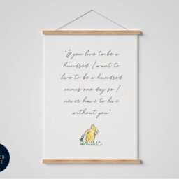 Winnie The Pooh Quote Print - Aa Milne Friendship Gift - thumbnail 2