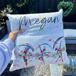 Personalised Ballet Cushion, Book Cushion Gift, Ballerina Reading Gift For Her - thumbnail 3
