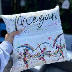 Personalised Ballet Cushion, Book Cushion Gift, Ballerina Reading Gift For Her - thumbnail 2