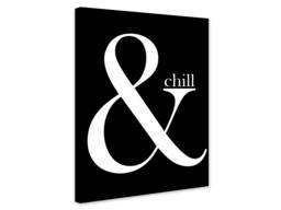 Modern Print - & Chill Black Background Home Decor Wall Art Wrapped Framed Canvas Rolled Photo/Poster - thumbnail 1