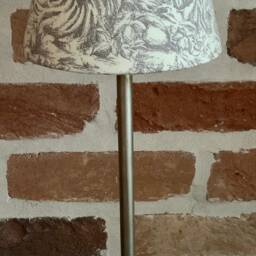 Dovestone Grey Provence Toile De Jouy Candle Clip Lampshade - thumbnail 2