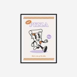 Retro Pizza Print - Kitchen Prints, Vintage Print, Dining Room Lover, Bold Wall Art, Poster, Style, Italy - thumbnail 3