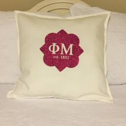 Customized Sorority/Delta Delta Delta/Alpha Phi/Kappa Alpha Theta/Sigma Kappa/Delta Zeta/Alpha Zeta Tau 18x18 Throw Pillow - thumbnail 3